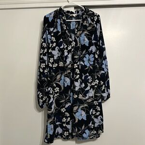 H&M black and blue floral dress - size 12